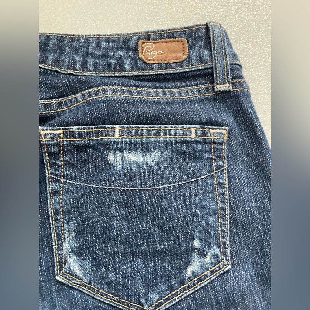 Paige Women’s Blue jeans size 29 distressed Medium  wash - Picture 10 of 10